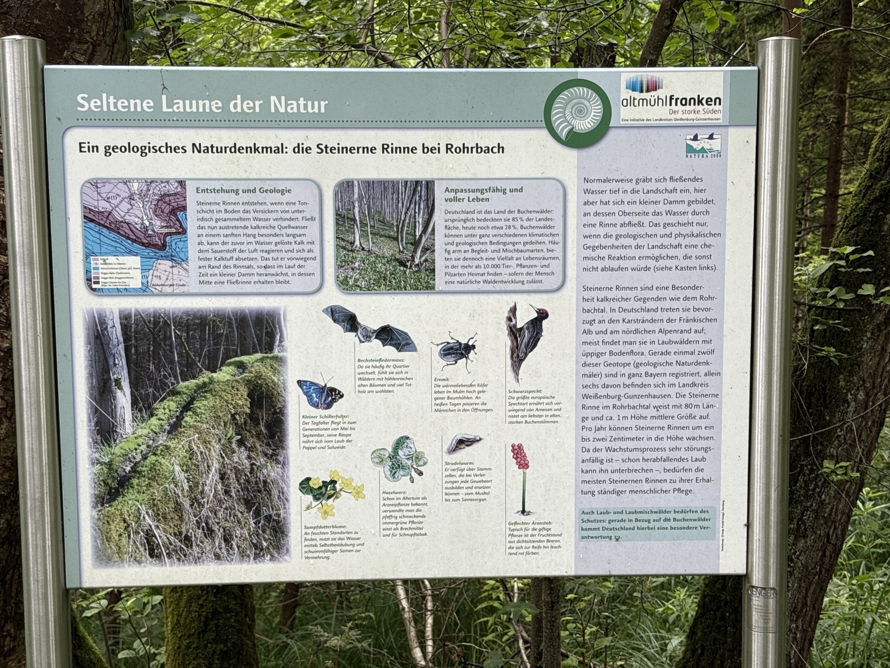 The information board from with the blog post text was extracted